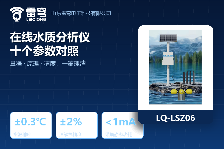 在线水质分析仪常测的十个参数：量程、原理与精度对照